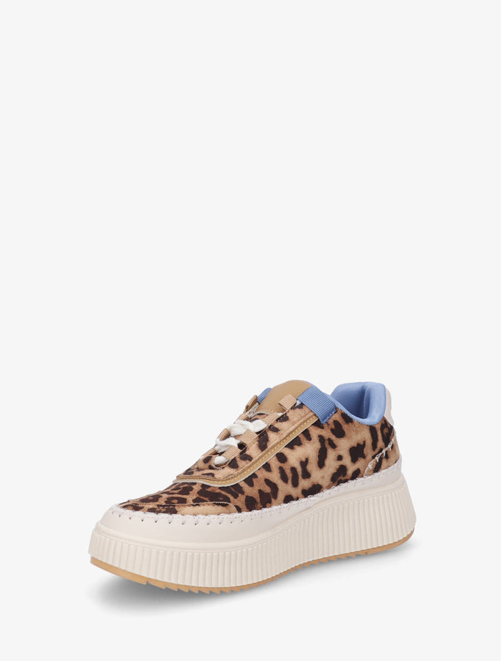 Zapatillas con estampado y suela de plataforma - Camel